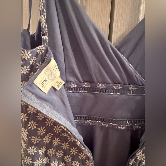 A-line Lace Dress in baby blue - Picture 3 of 6